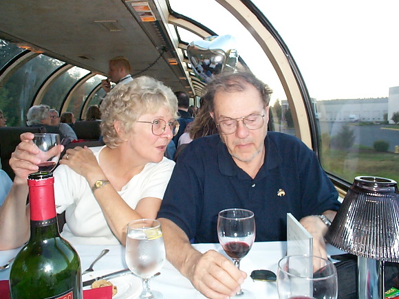 dinner train Don & Felicia